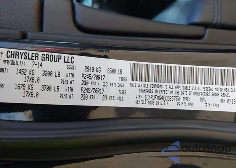 2014 Jeep Grand Cherokee Laredo z USA, uszkodzony, nr VIN 1C4RJFAG4EC565750